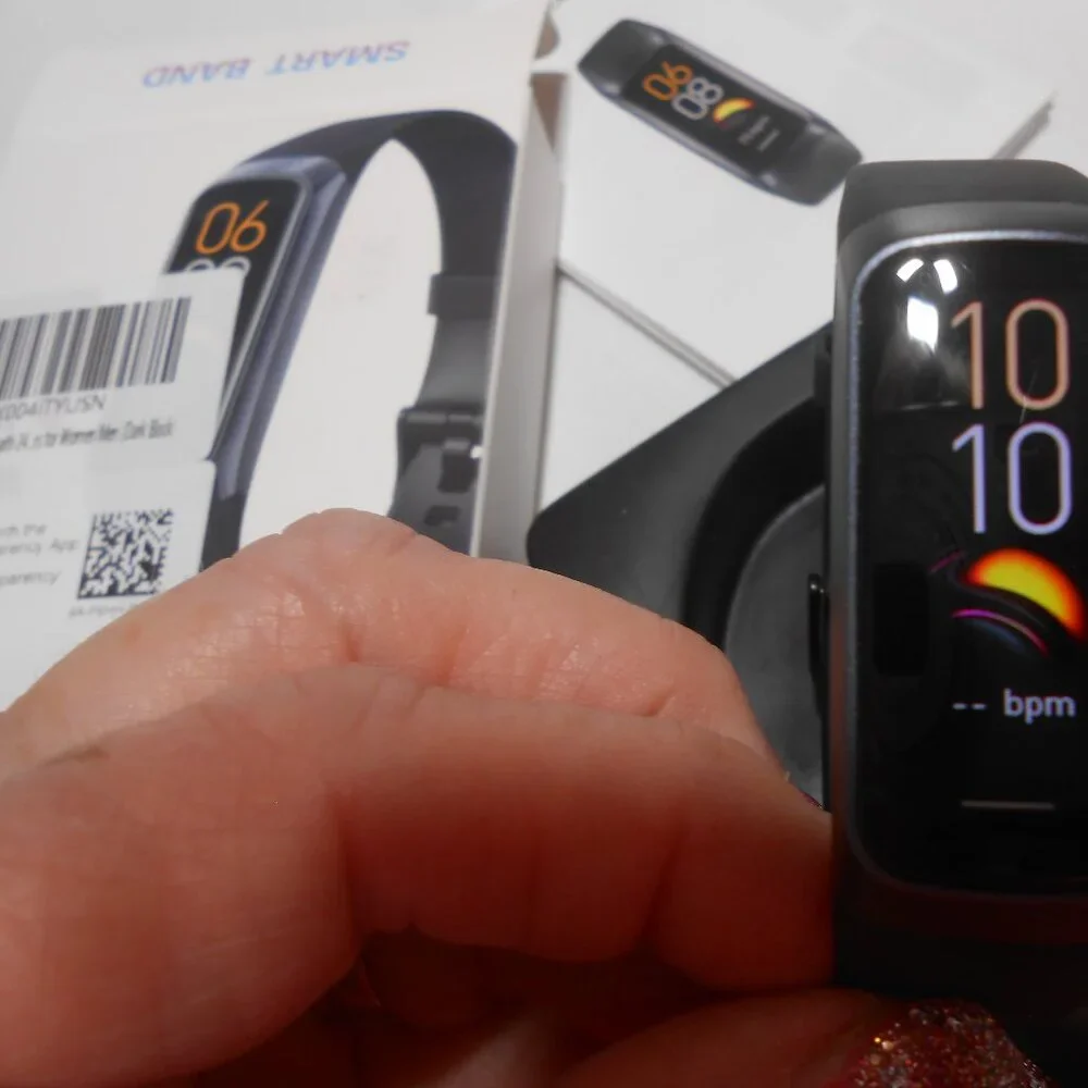 AMOLED FITNESS TRACKER WATCH UNISEX BLK BLUETOOTH ANDROID 4.4+ IOS 9.0+ NIB 🌟